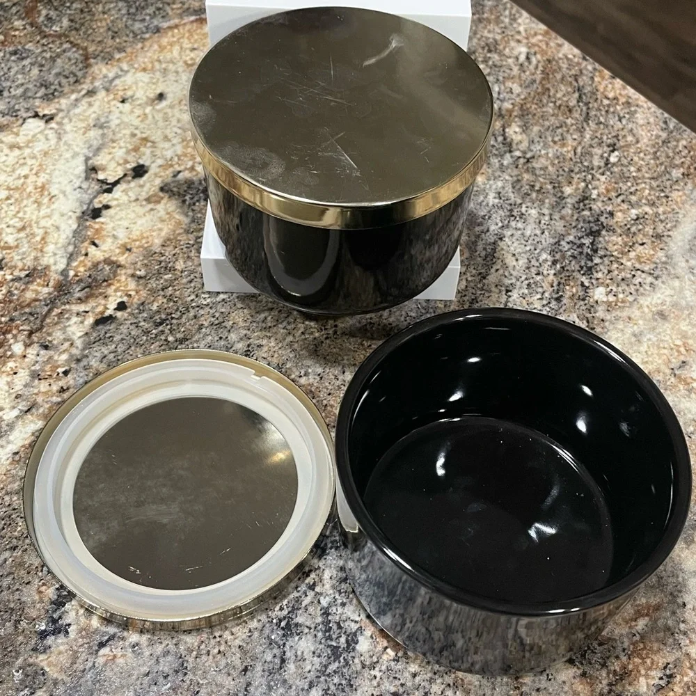 Z Gallerie Black and Gold Candle Holder